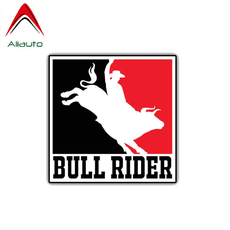 

Aliauto Funny Car Sticker Cute Bull Rider Decoration Personality Sunscreen Reflective Waterproof Decal PVC,13cm*13cm