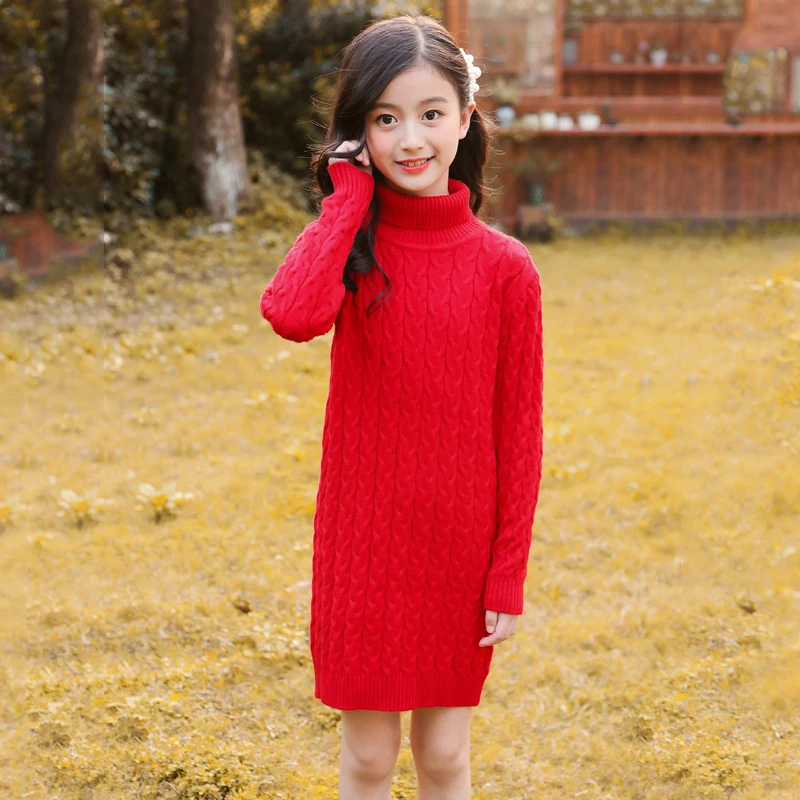 Платье Свитер для маленьких девочек Новинка 2019 года Осенний Повседневный