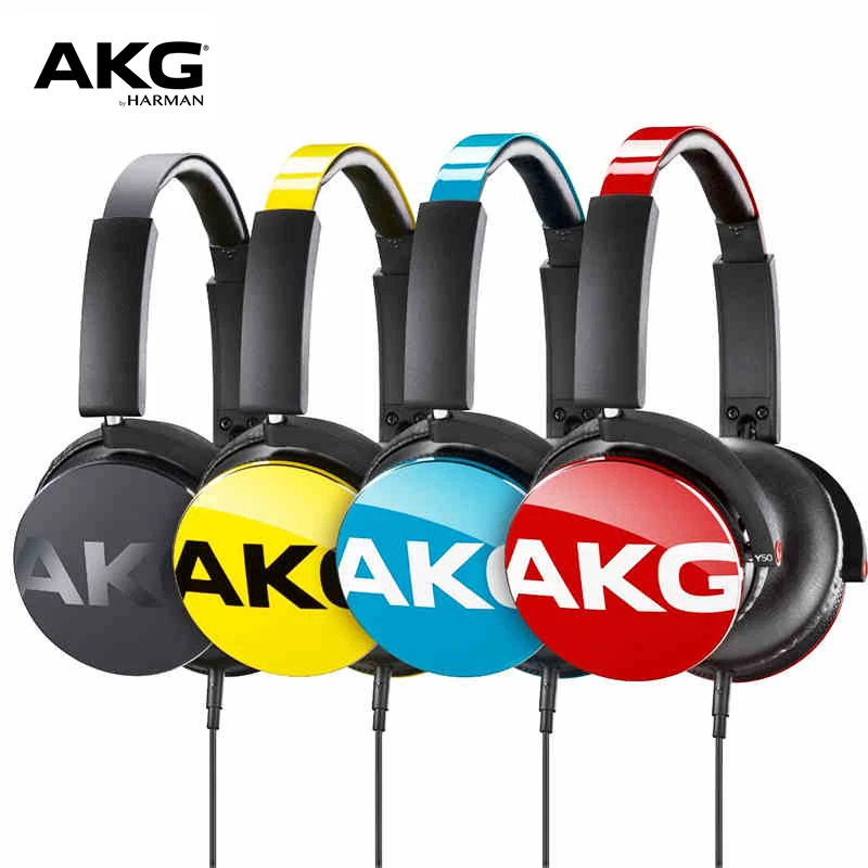 Оригинальная Складная Проводная гарнитура AKG Y50 с закрытой головкой съемный