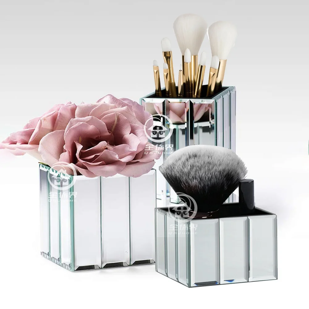 Современный зеркальный органайзер для макияжа зеркальная ваза сухой инструмент
