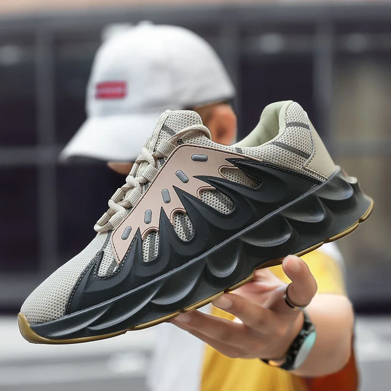 

Stylish Designer Casual Shoes Men Sneakers Black White Walking Footwear Breathable Mesh Sneakers Men Shoes Platform Sneakers
