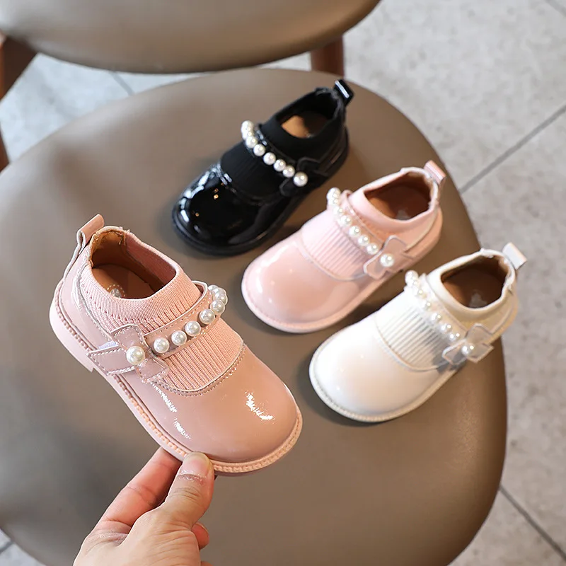 

New Baby Fashion Leather Shoes Toddler Flats Children Moccasins Girls Shoes Performance Dress Casual Princess Spring/Autumn 033