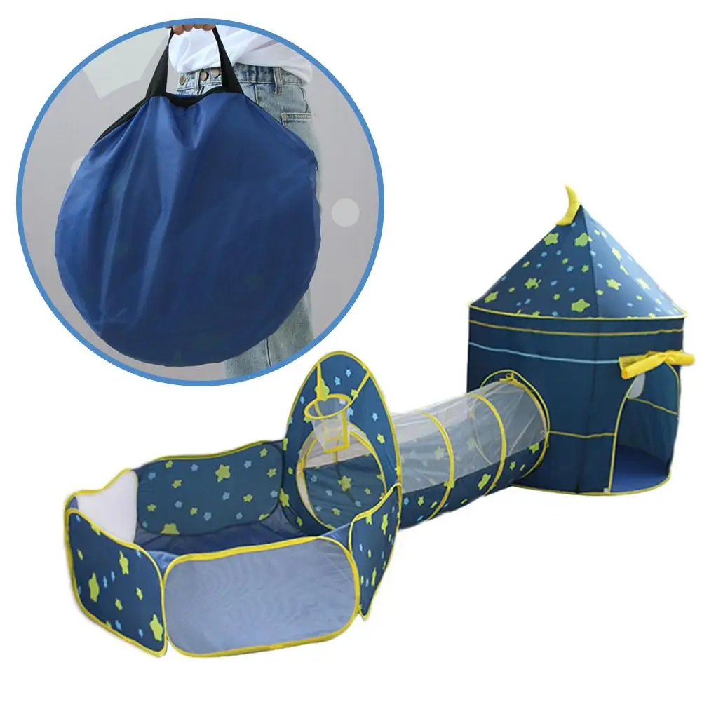 Детская игровая палатка туннели для ползания и игровой домик с шариками игрушки