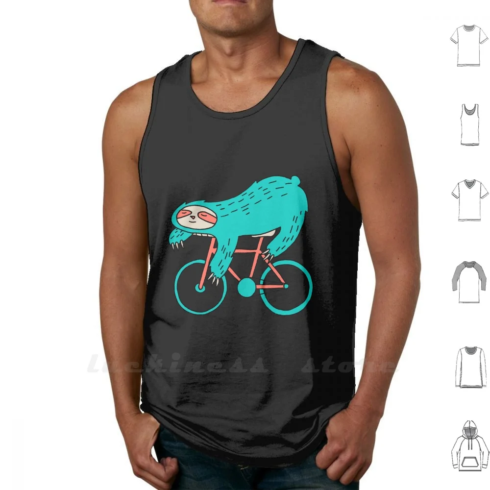 

Sloth Ii Tank Tops DIY Print Upv2017 Sloth Illustration Digital Blue Red Cute Illustrated Drawing Animal Color