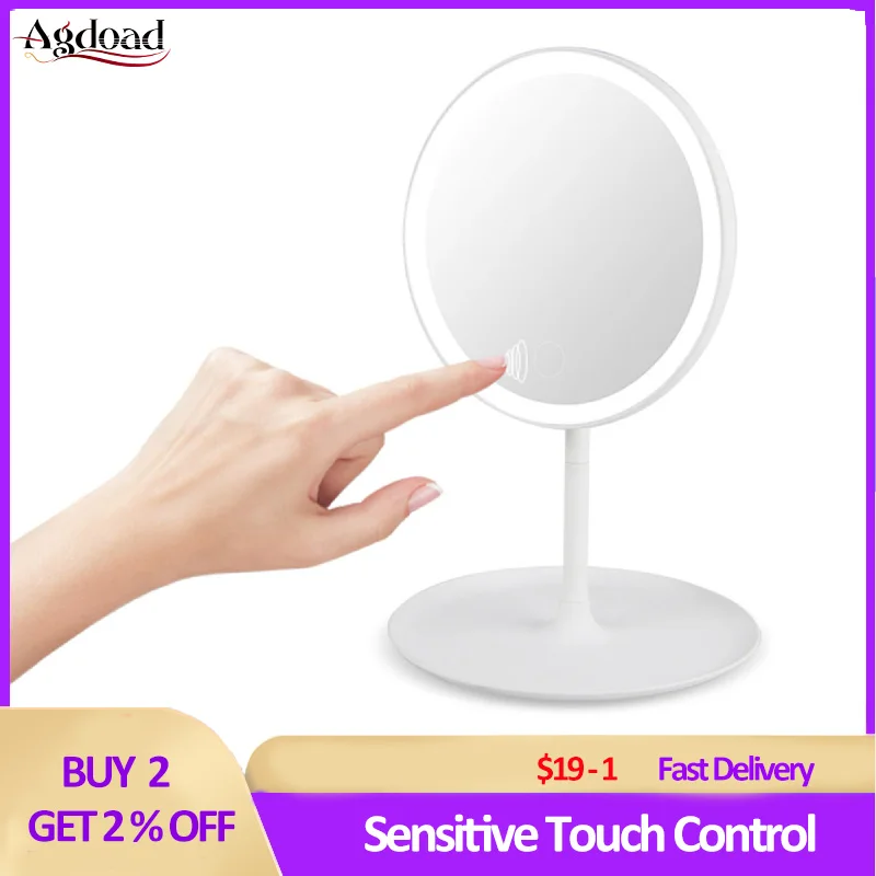 Косметическое зеркало с натуральным белым светодиодный дневной свет