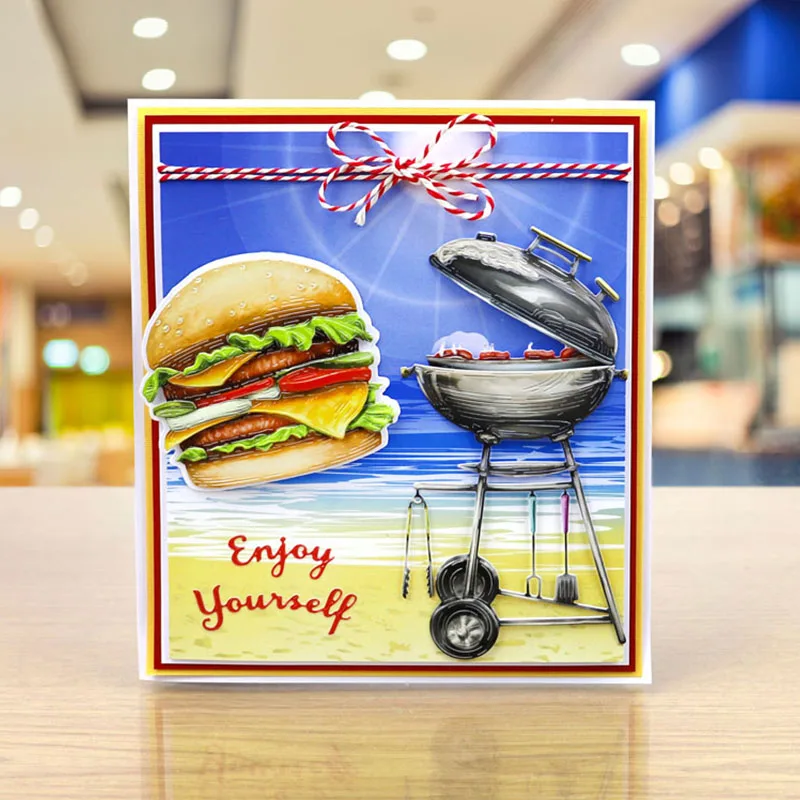 Металлические Вырубные штампы для барбекю вырубные скрапбукинга альбом