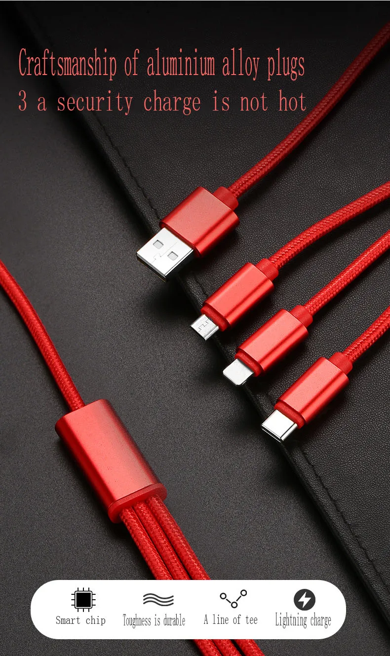 Быстрая зарядка USB линия 3 a кабель для передачи данных type-C кабель для зарядного устройства Micro USB кабель как одна телефонная линия для iPhone7