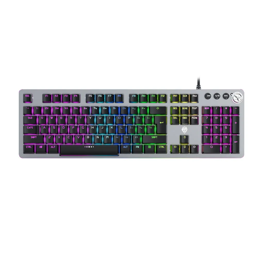 Suspension key cap Mechanical Keyboard 104 keys Gaming Keyboards RGB arenes luminous waterproof for Tablet Desktop Russian stick |