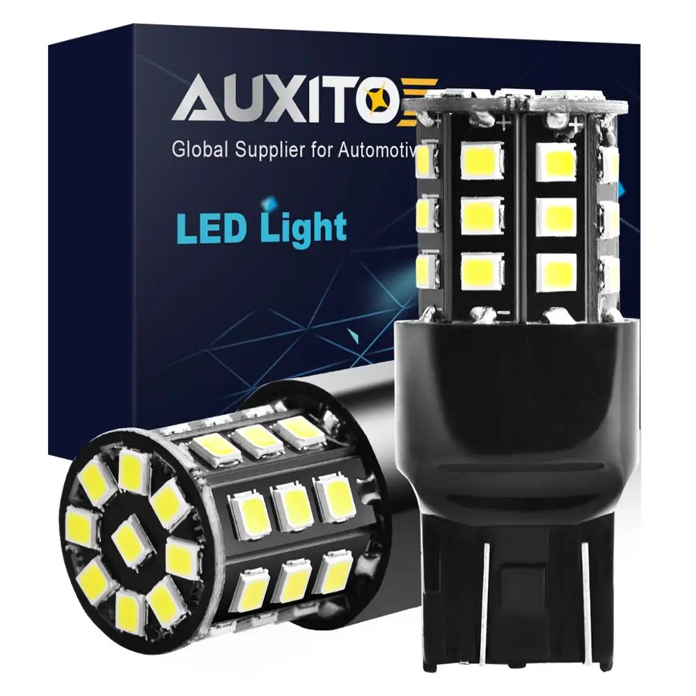 2 шт. T20 7443 светодиодный W21W W21/5 Вт WY21W 7440 лампы авто светильник футболка с принтом