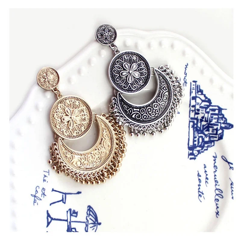 Женские Винтажные висячие серьги в богемном стиле Модные Этнические длинные для
