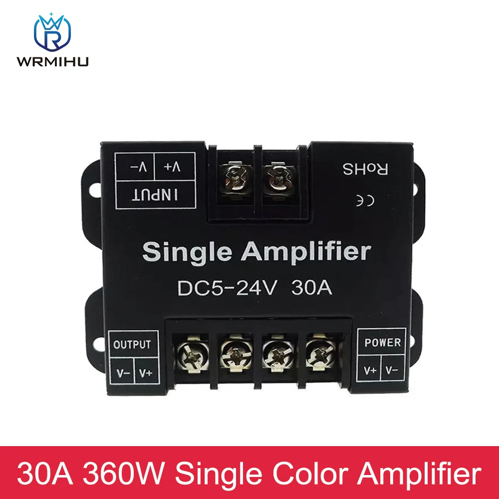 DC5-24V 30A 360W один Цвет усилитель данные Репитер сигнала мобильного телефона для SMD