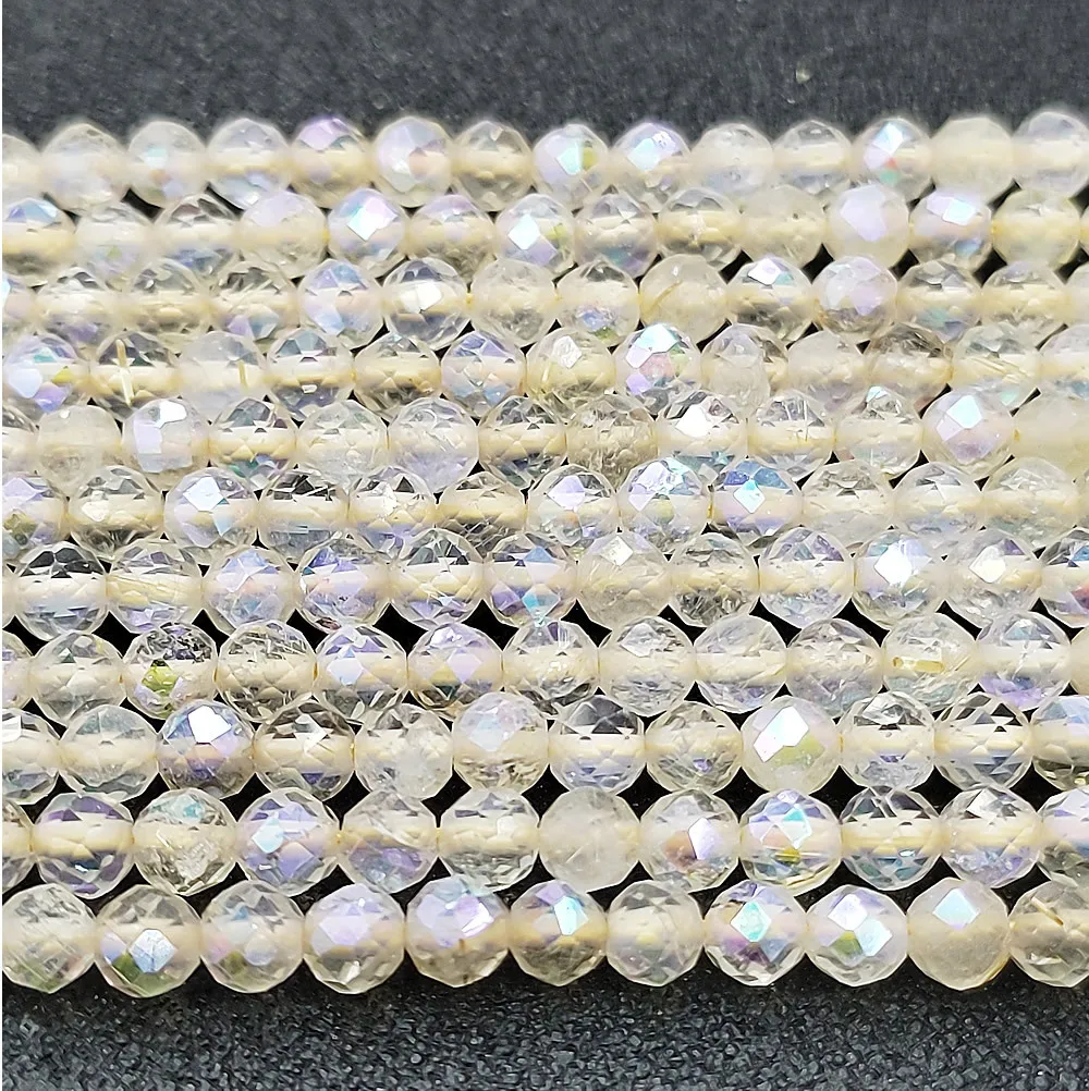 Natural Stone Golden Sun Faceted Loose Beads 3-4mm Fine Colorful For DIY Bracelet Necklace Earring Accessories | Украшения и