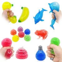 pineapple stress balls toy tropical fruit with colorful gel water beads squeeze and stretch promote stress relief calm focus