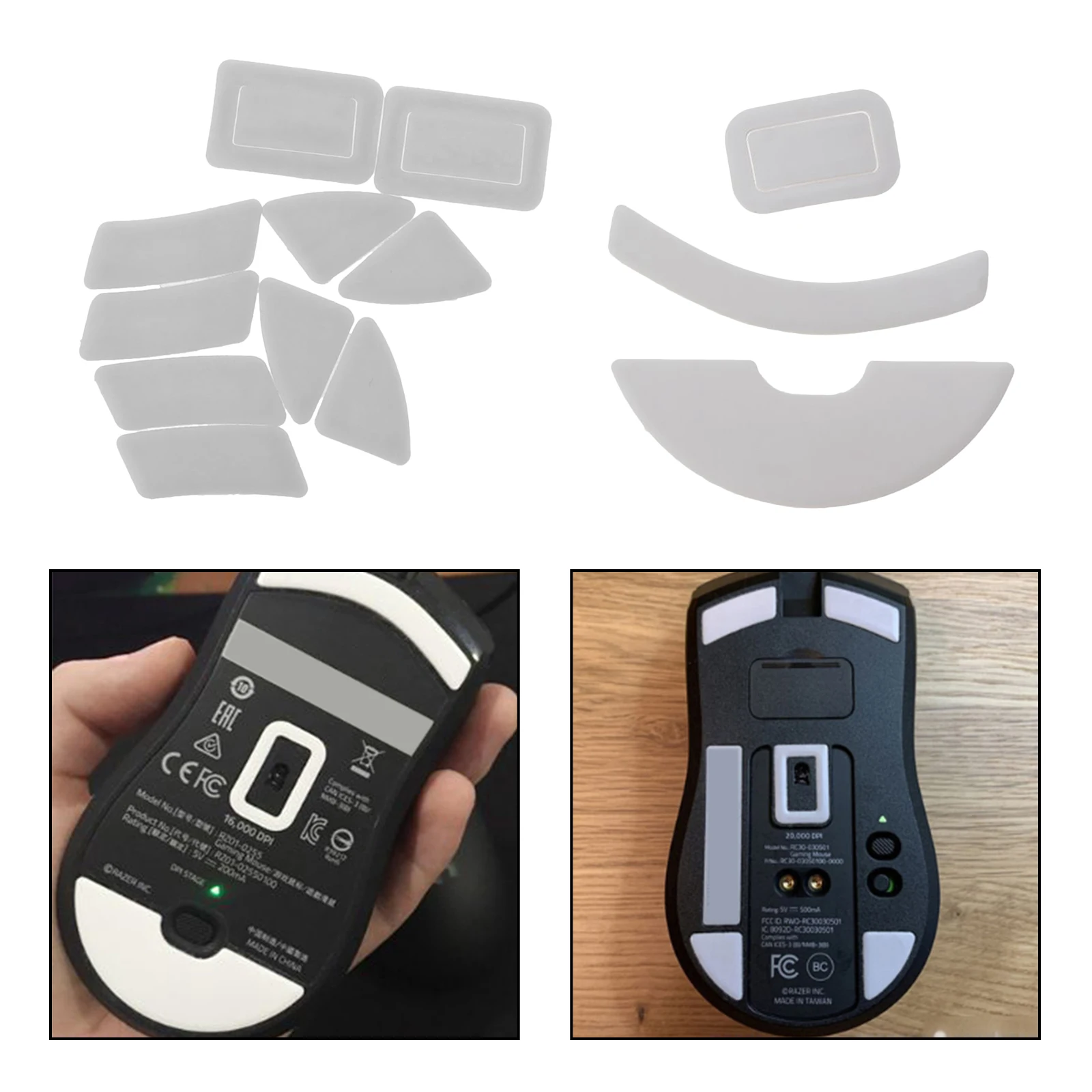 

Curved Edges Mouse Feet Mouse Skates Mouse Pads for Viper Ultimate Replacement 0.8mm Thickness Pro Performance