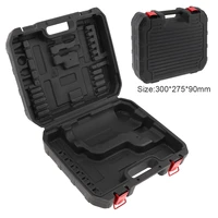 black pvc power tool suitcase electric drill dedicated load tool box with 300mm length and 275mm width for hand electric drill