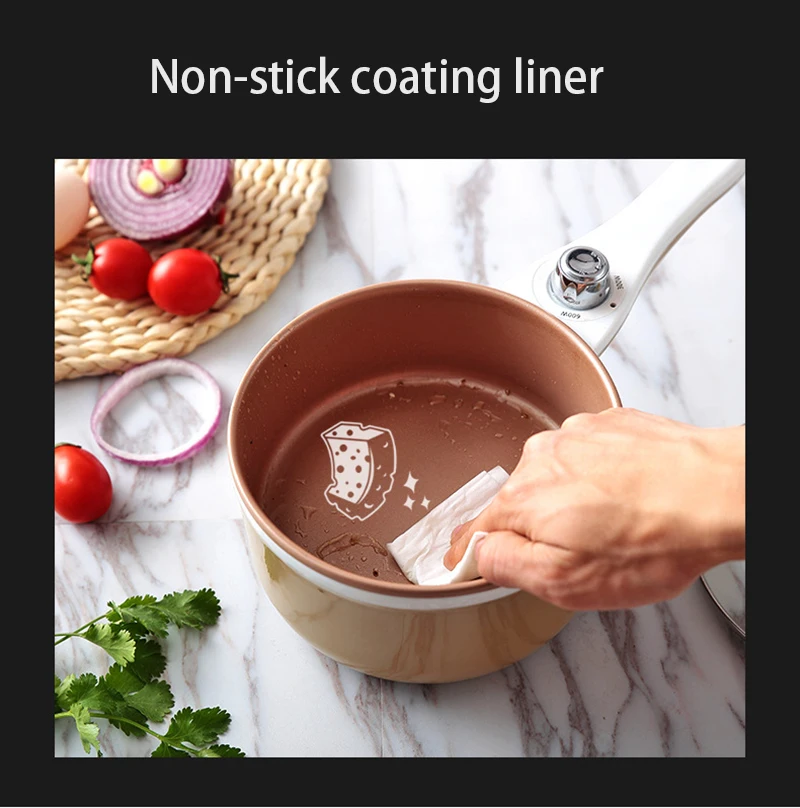 110V/220V Mini Multifunctional Electric Cooking Pot Machine Single/Double Layer Available Rice Cooker Steamed Non-stick coating