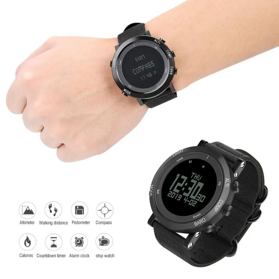 Многофункциональные водонепроницаемые мужские часы новые модные военные