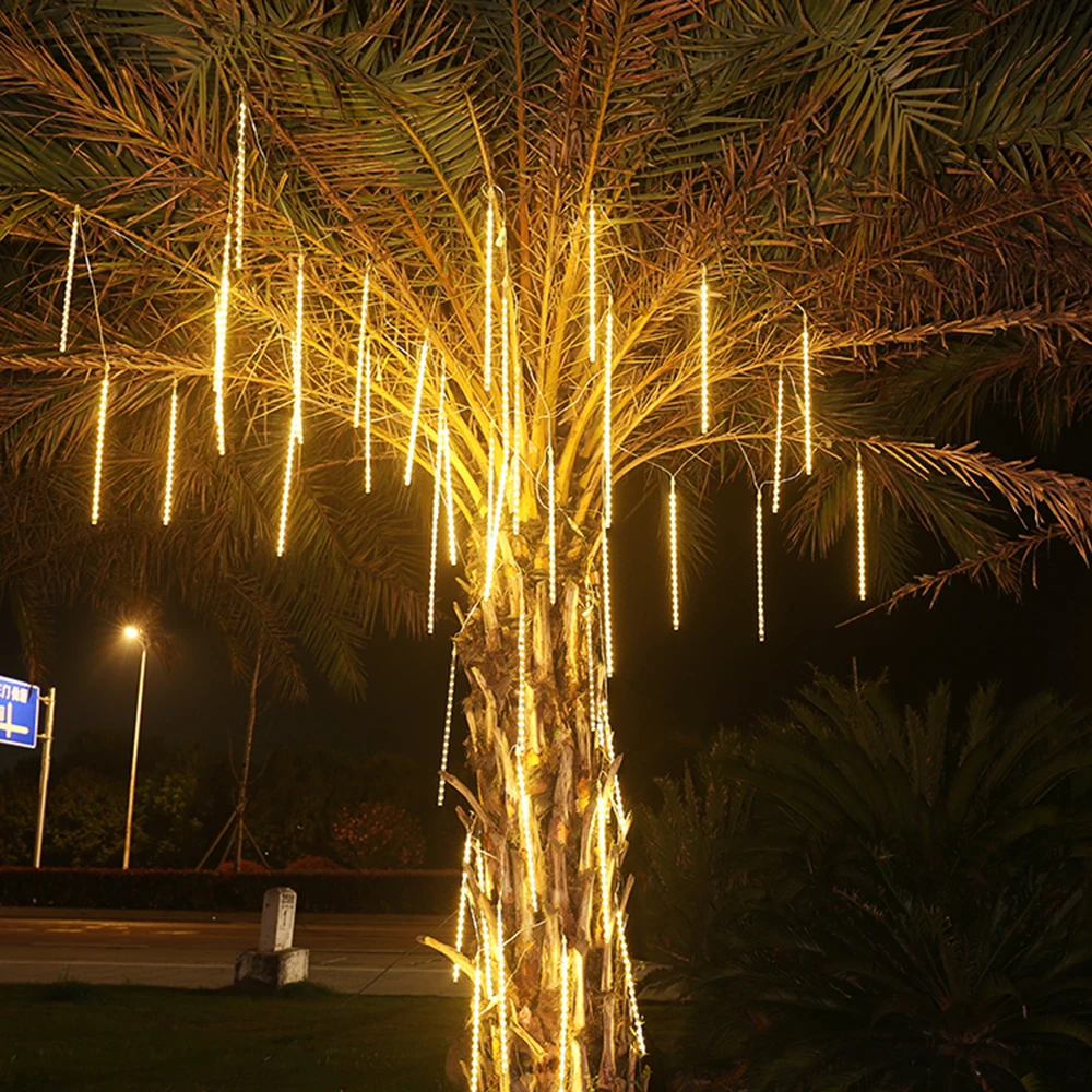 

30cm 50cm Outdoor Waterproof Meteor Shower Rain 8 Tubes LED Holiday String Lights For Christmas Wedding Tree Party Decoration