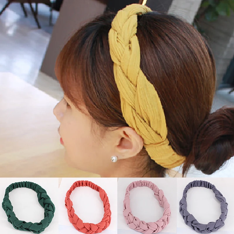 

DIY Hair Styling Tool Women Girls Temperament Simple Colorful Excellent Elastic Hair Bands Elegant Beautiful Casual Head Wrap