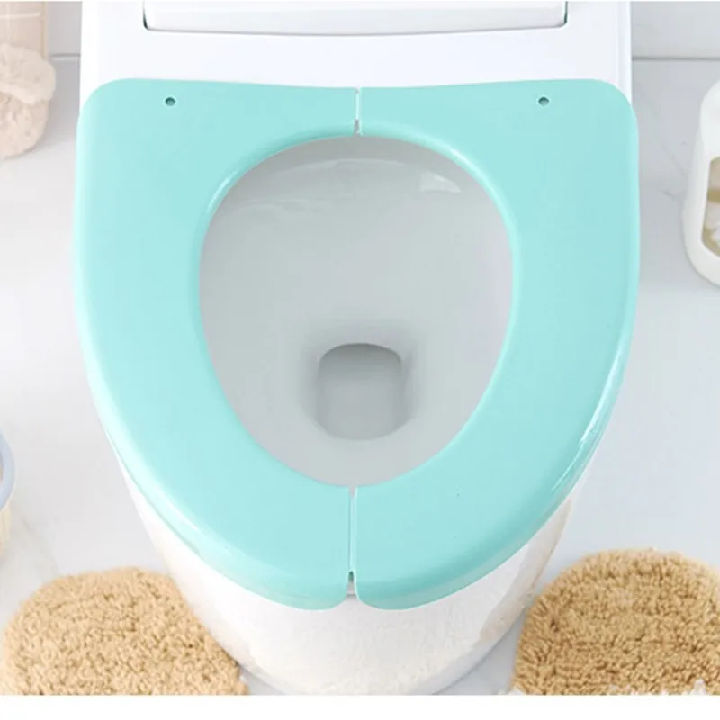 Складное пластиковое туалетное сиденье покрытие коврики водонепроницаемый