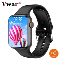 vwar dt7 plus pro nfc smart watch 45mm series 7 bluetooth call wireless charging waterproof sports gps tracker iwo smartwatch