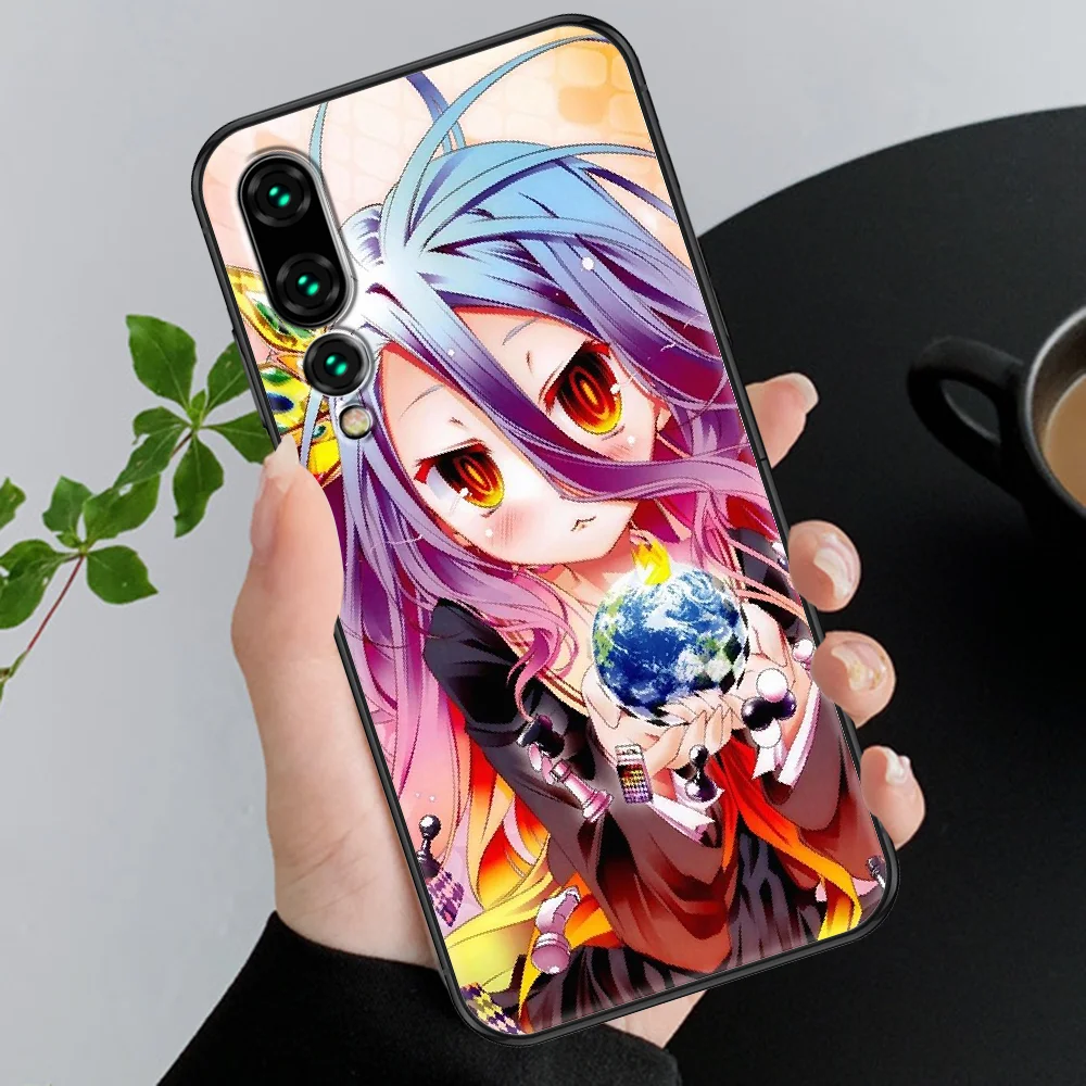 Чехол для телефона с аниме NO GAME LIFE Huawei P Mate P10 P20 P30 P40 10 20 Smart Z Pro Lite 2019 черные