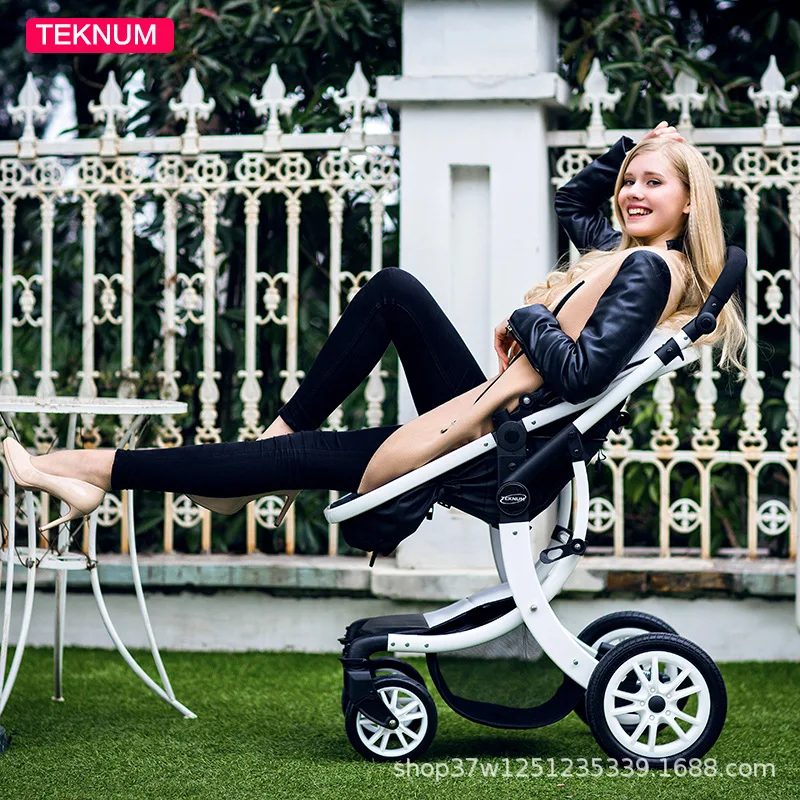 Teknum коляска может сидеть и лежать на высокой ландшафтной складной шок