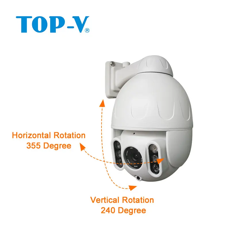 Наружная 2.0MP PTZ ip-камера IP66 Водонепроницаемая двухсторонняя аудио камера ночного