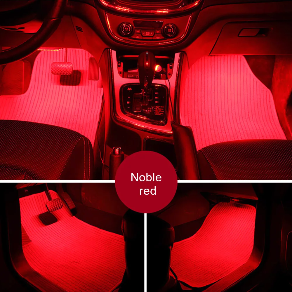 LEEPEE 2 шт. Автомобильный светодиодный напольный светильник для приборной панели