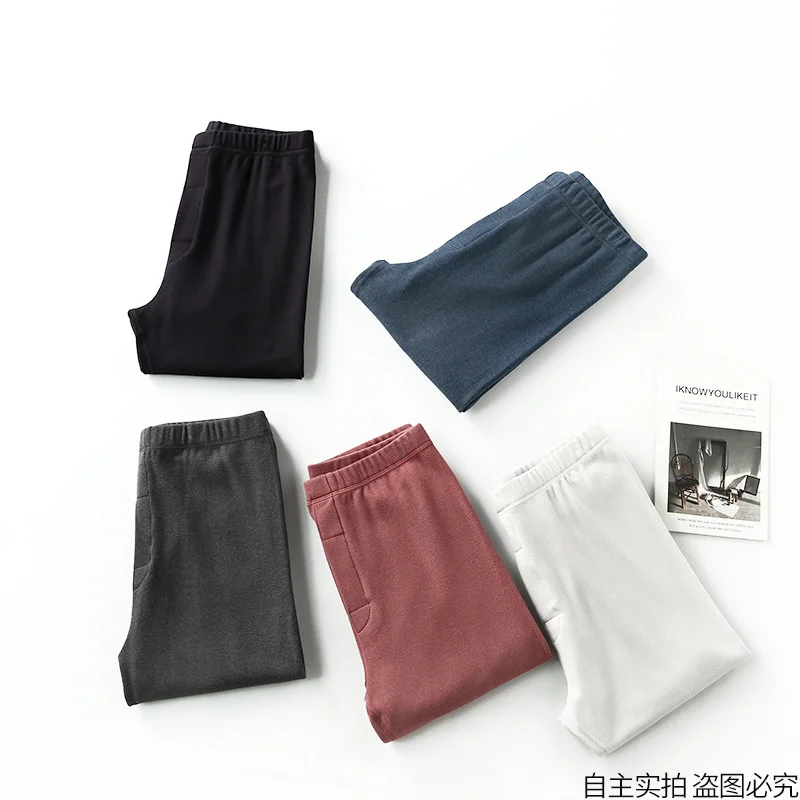 

Size Xinde cashmere double-sided thread elastic thickened warm pants slim fit large super soft frosted men's underwear