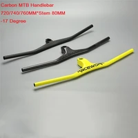 carbon fiber mtb bicycle handlebar one shaped integrated handlebar with stem ud matte carbon dh mountain bike handlebar