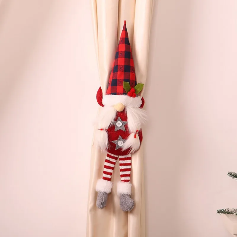 Рождественские украшения Безликий старый человек занавес дверь занавеска