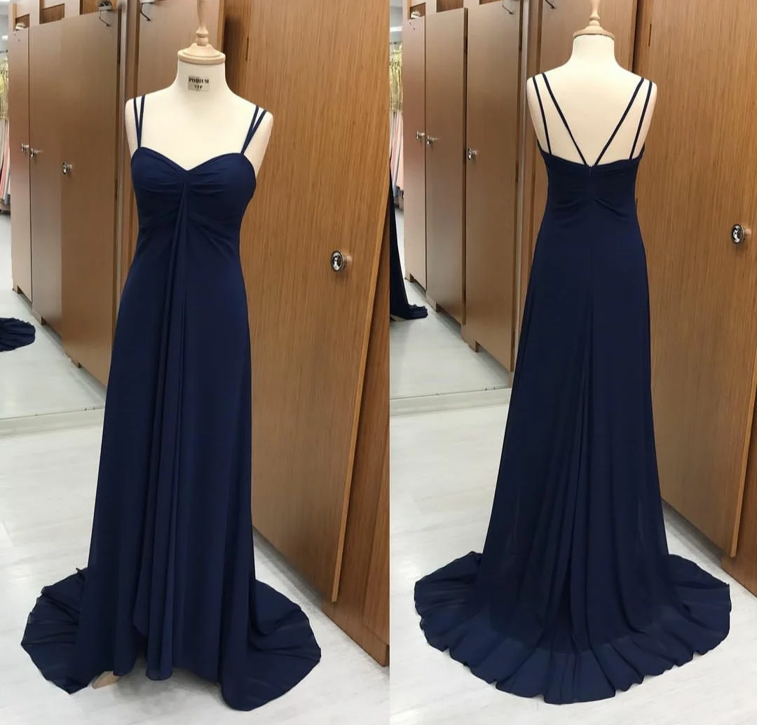 

Элегантные длинные черные шифоновые платья а-силуэта для подружек невесты, индивидуальные платья на завязках с завязкой сзади на тонких лямках, деловые свадебные платья