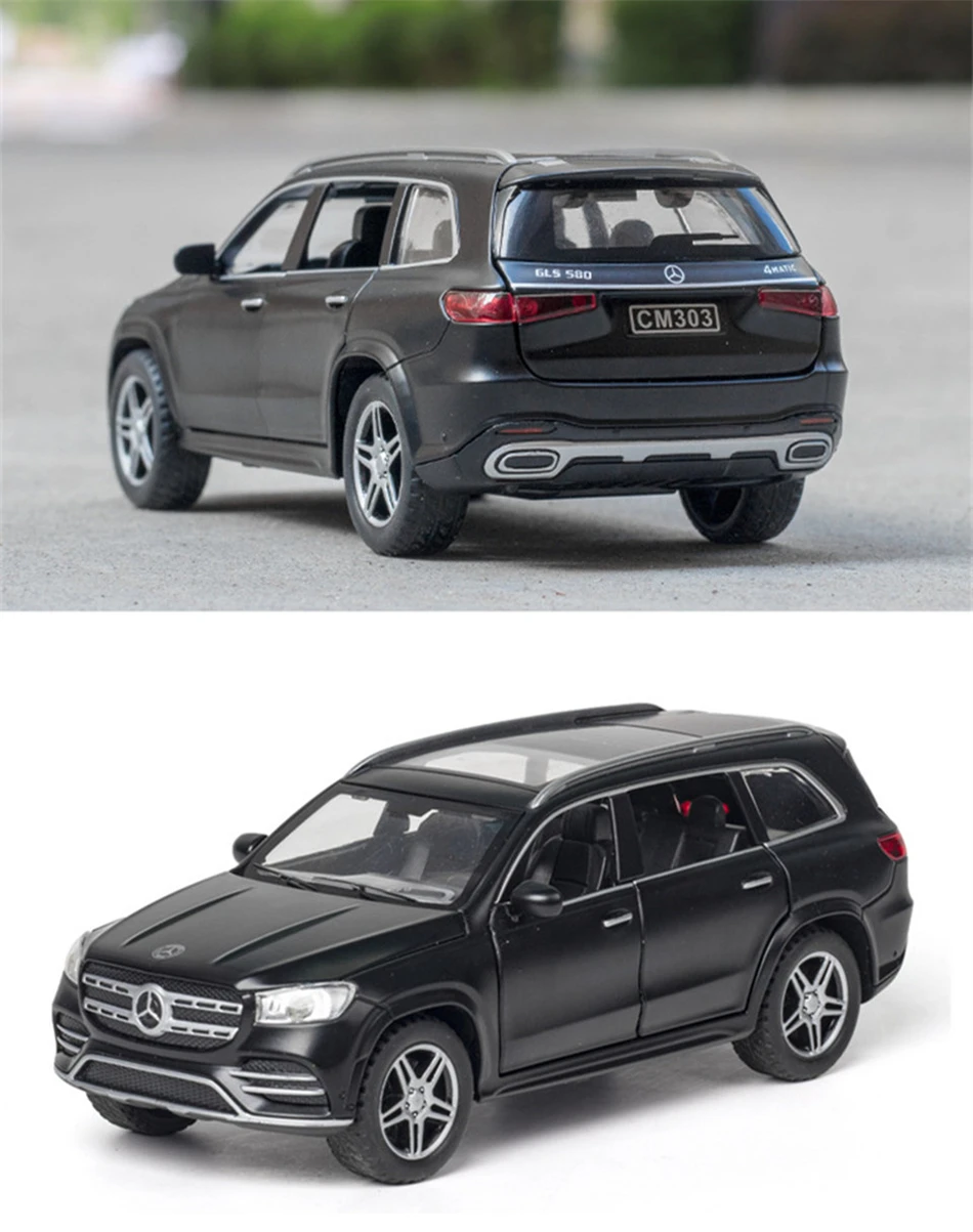 

High-quality toy model GLS 580 1:32 SUV models car Alloy pull back diecast cars light 6 door miniature Car adult collection gift