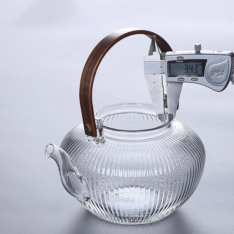 Чайник стеклянный SENDIAN с деревянной ручкой термостойкий 2021 | Дом и сад