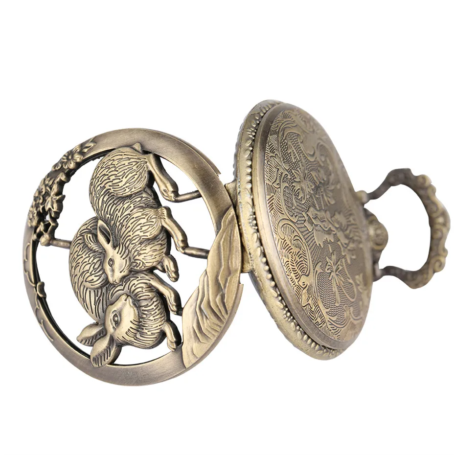 Изысканные кварцевые карманные часы с полыми знаками Зодиака дизайнерские