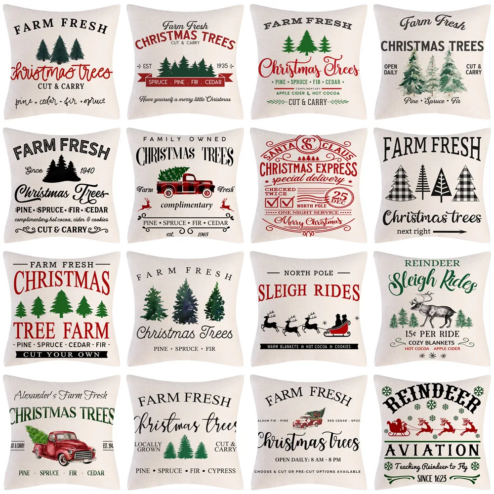 

Christmas Decoration For Home Merry Christmas Cushion Cover Santa Claus Elk 2021 Christmas Ornaments Natal Navidad New Year 2022