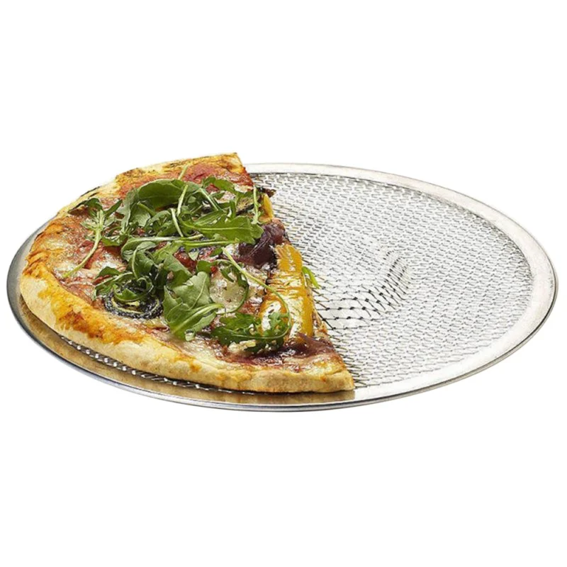 Baking Tray for Round Aluminum Pizza DIY Screen Metal Net Non-stick Mold For Oven | Дом и сад