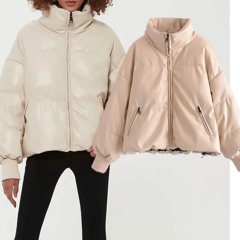 

Nlzgmsj Za Parka Women Solid Color Oversized Thick Parkas 2020 Winter Fashion Zipper Pockets Female Warm Coat Outerwear 202107