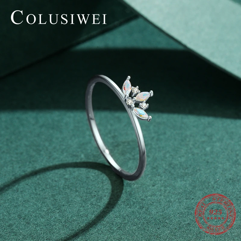 Кольцо женское из серебра 925 пробы с милой маленькой короной | Украшения и