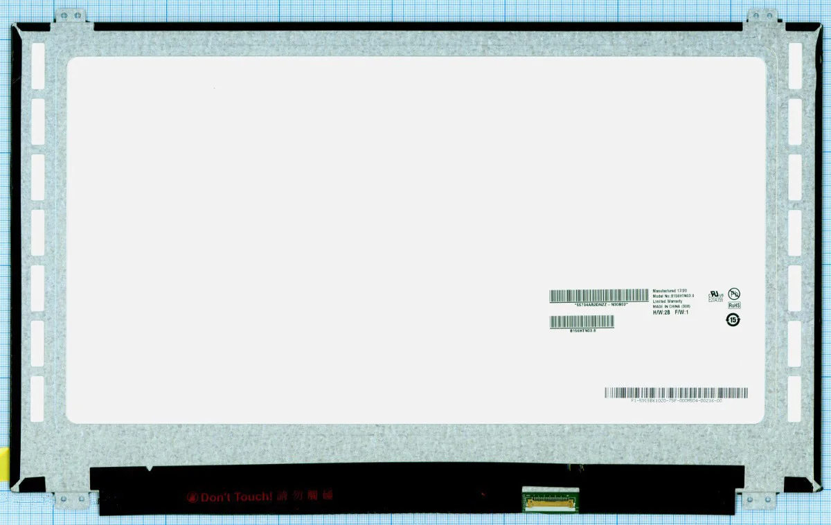 Матрица B156HTN03.8 Диагональ 15.6 1920x1080 (Full HD) AU Optronics (AUO) Матовая Светодиодная (LED) |