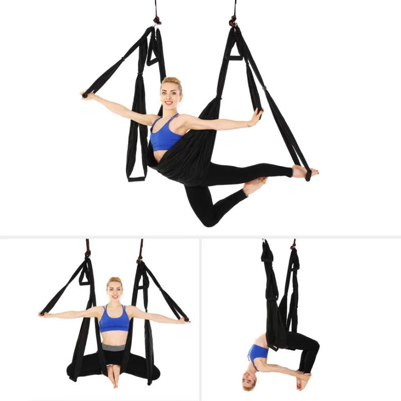 

Aerial Yoga Swing Set Yoga Swing Hammock Inversion Tool Antigravity Ceiling Hanging Yoga Sling Flexibility Leg Stretch belt