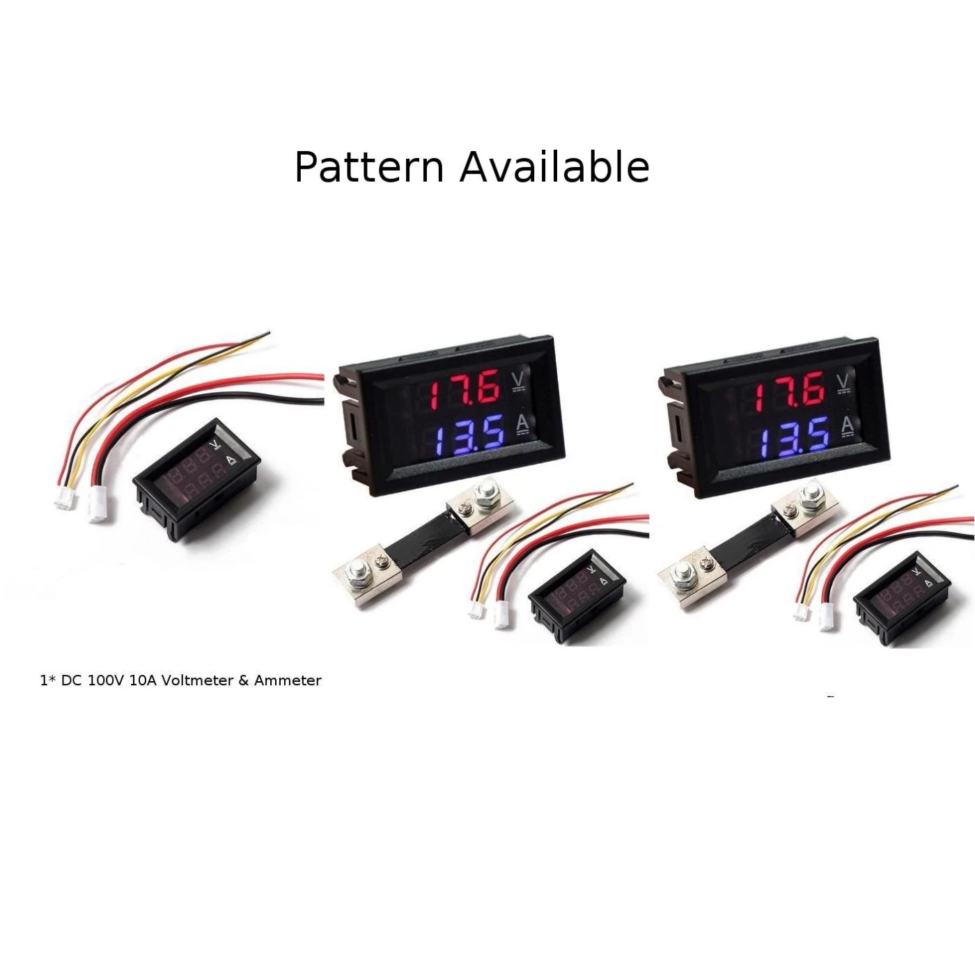 Voltmeter Tester Test Ammeter LED Amp Dual Digital Volt Meter Gauge DC 100V Kit |