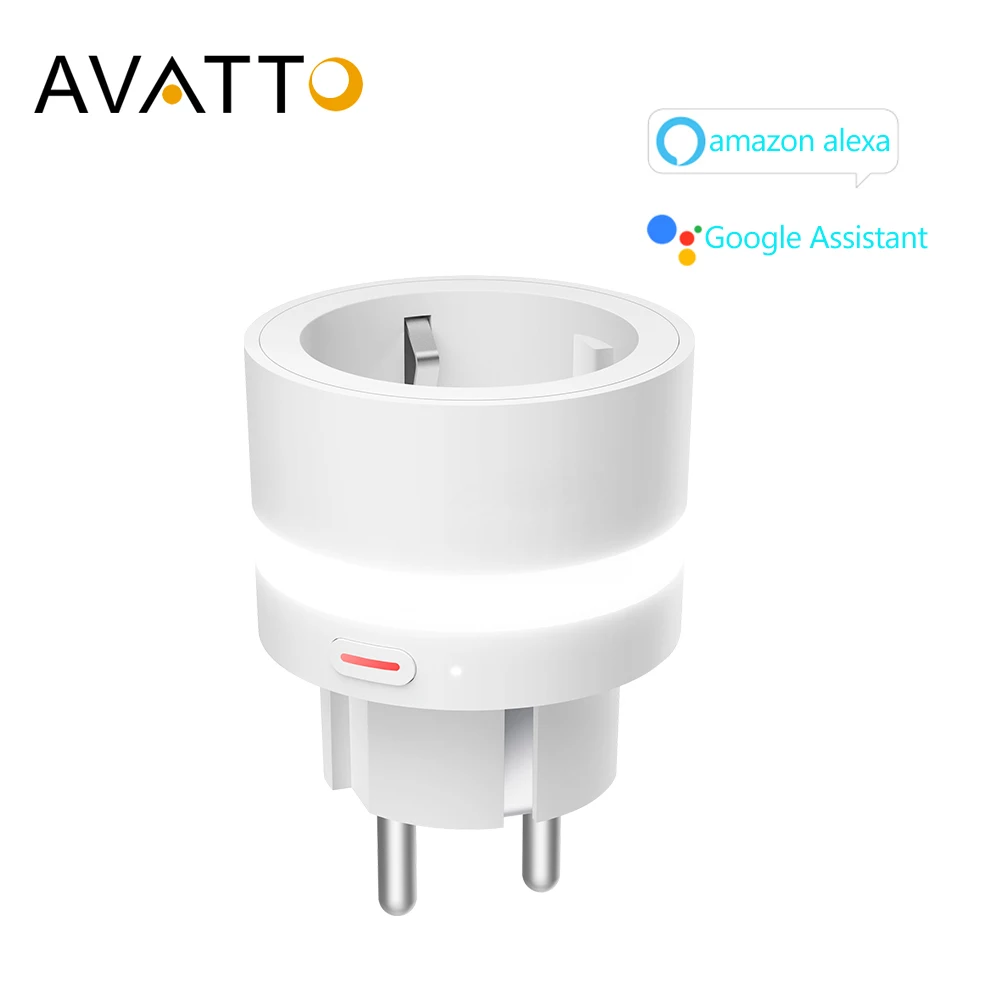 AVATTO 10A ЕС умная розетка с монитором питания, светодиодный ночник, Wi-Fi разъем работает для Alexa/Google Home пульт дистанционного управления для дропшиппинг
