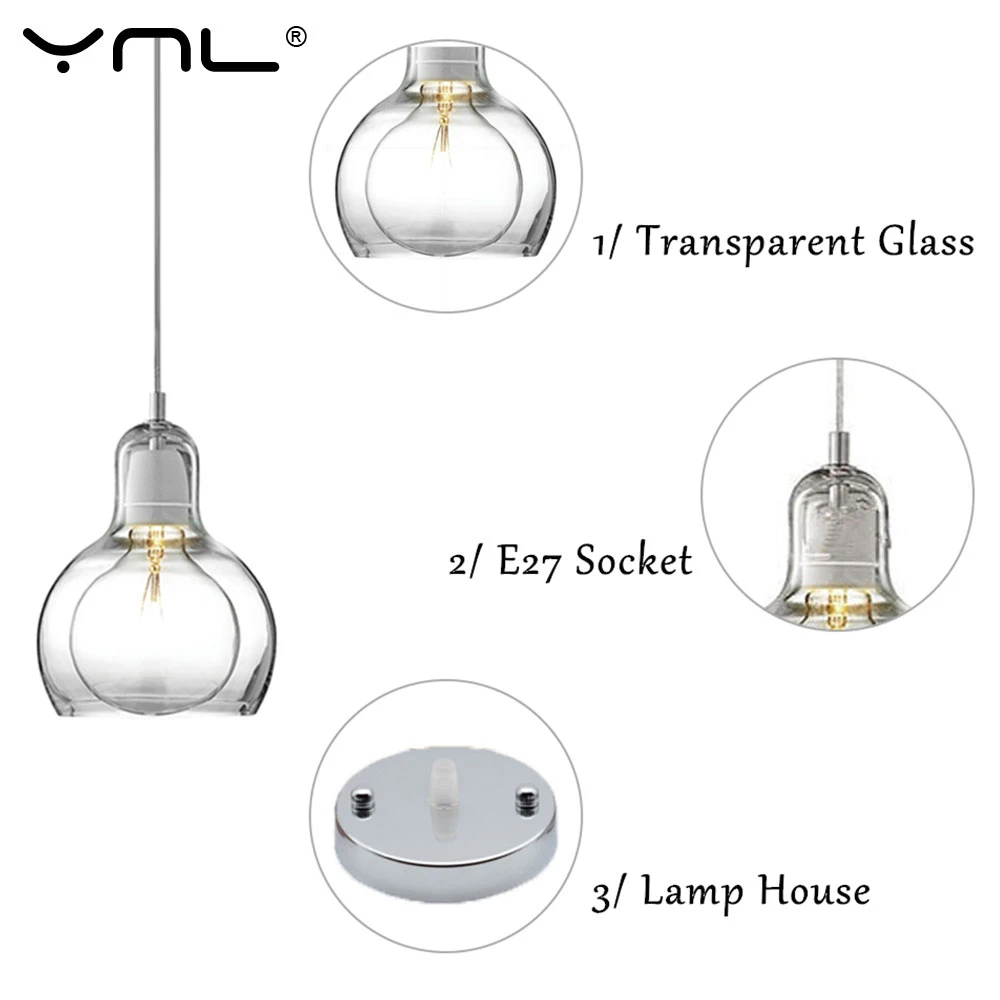 Современный подвесной светильник винтажная стеклянная лампа в скандинавском