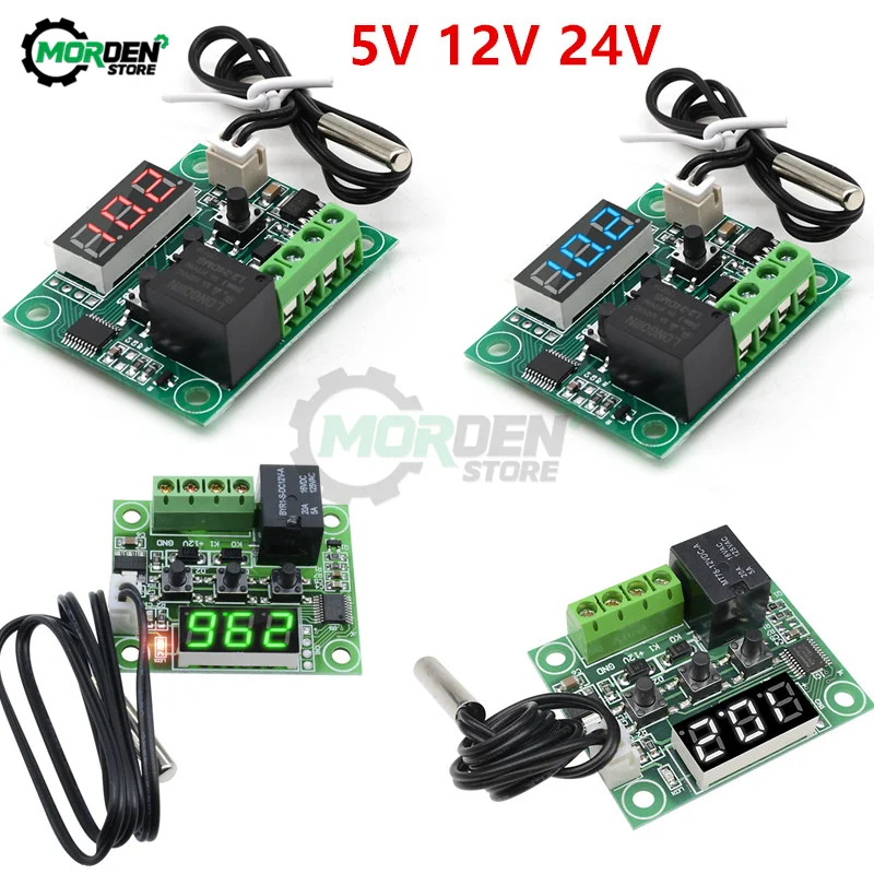Цифровой термостат W1209 5 В/12 В/24 В постоянного тока с датчиком NTC|Приборы для