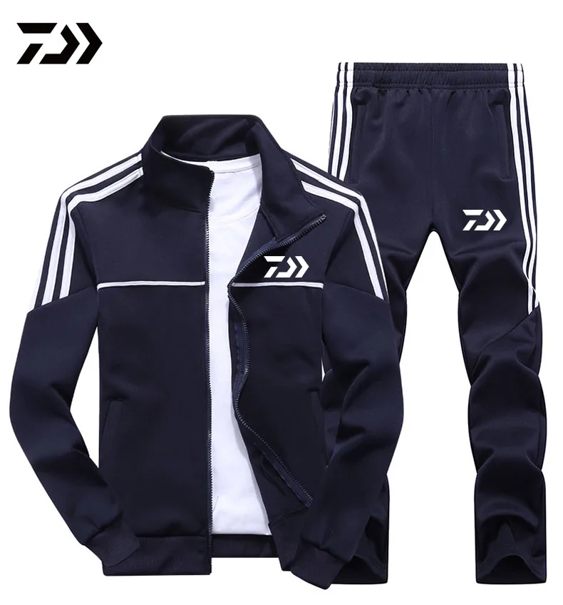 2019 New DAIWA Fishing Suits High Quality Outdoor Sport Men Shirts And Pants Spring Autumn Striped Clothing | Спорт и развлечения