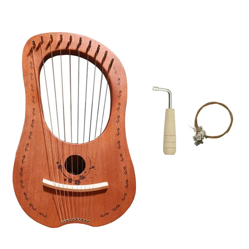 Lyre Harp 10 веревочных деревянных шпона для тела лучшие струны инструмент с гаечным