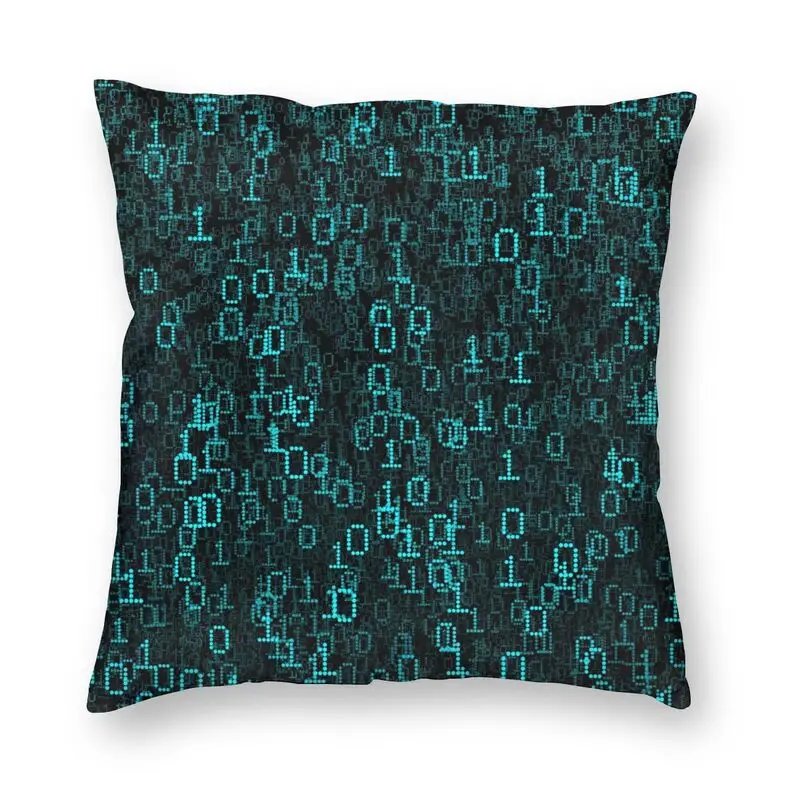 

Abstract Binary Data Cloud Cushion Cover 40x40 Home Decor Print Science Throw Pillow for Living Room Two Side