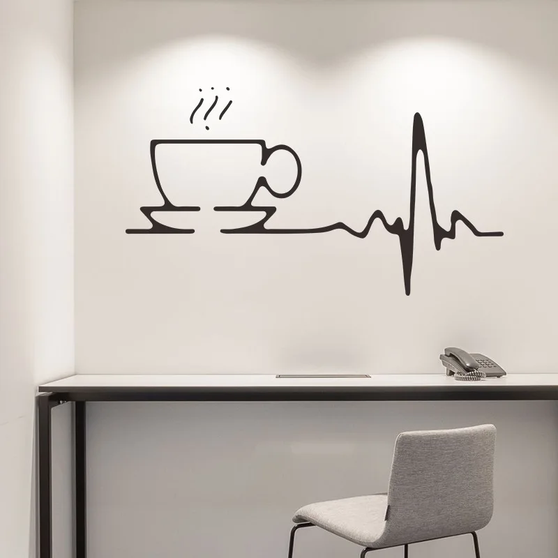 

Coffee Heartbeat Mobile Creative Wall Affixed with Decorative Wall Window Decoration